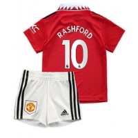 Dres Manchester United Marcus Rashford #10 Domaci za djecu 2022-23 Kratak Rukav (+ kratke hlače)